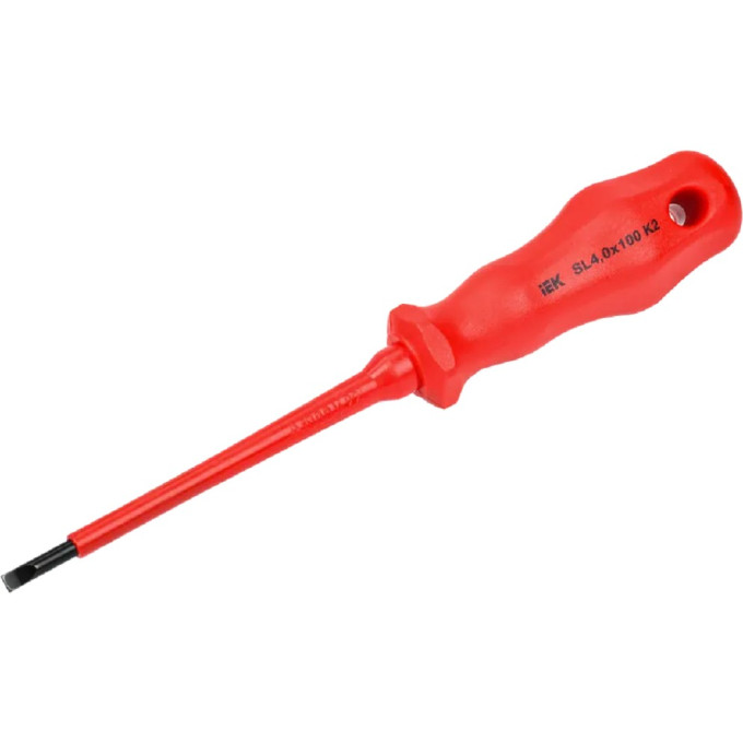 Отвертка диэлектрическая шлицевая IEK SL4,0х100 K2 1000В ARMA2L 3 A2L3-SC30-K2-SL-40-100
